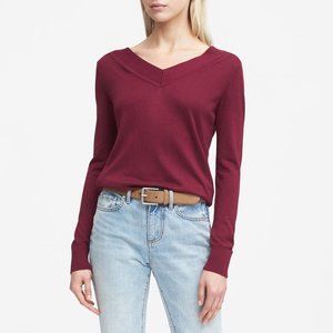 banana republic cashmere v neck sweater | black